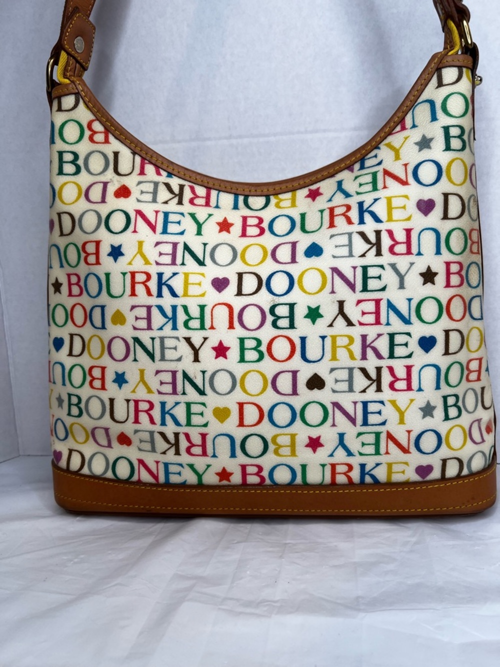 Dooney Bourke Women's Vintage Y2k Rainbow Monogram Serial No. A0142423 - Picture 3 of 15